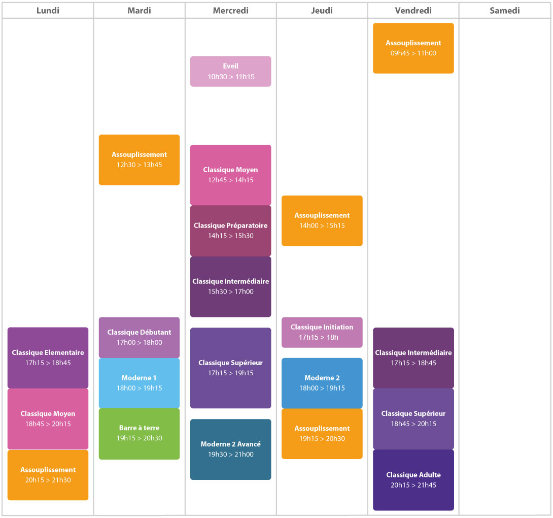 Planning Cours 2018-2019